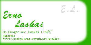 erno laskai business card